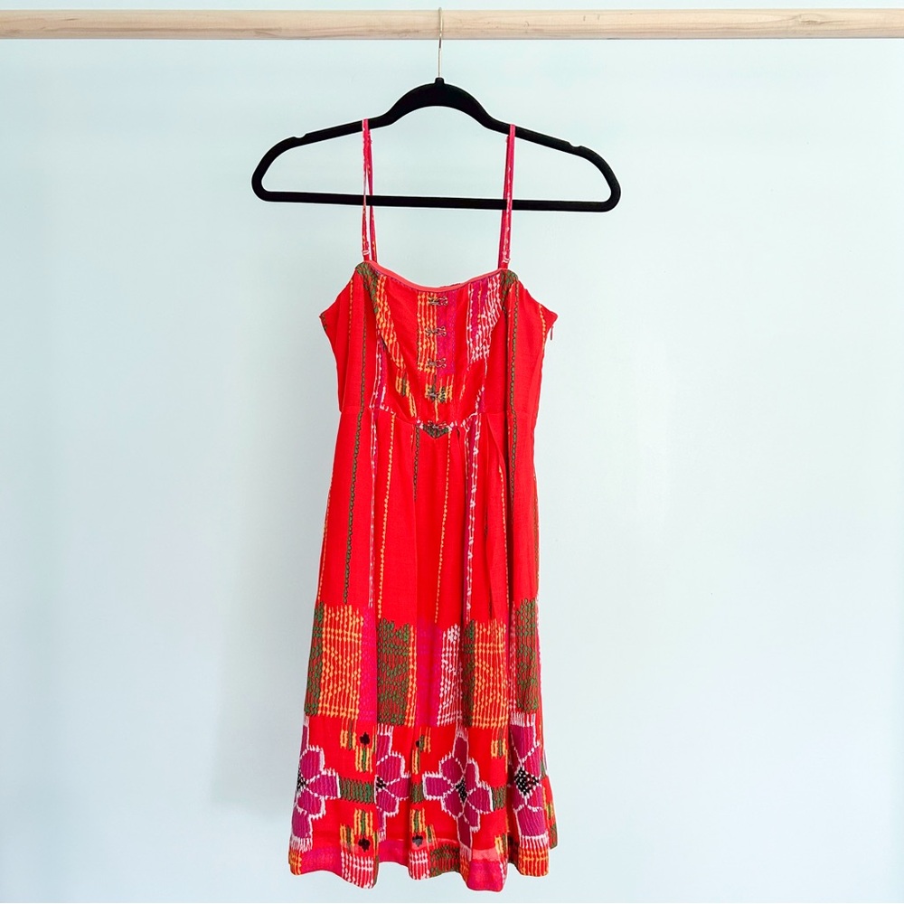 Anthropologie We Love Vera Valencia Orange Dress Size 0 NWOT